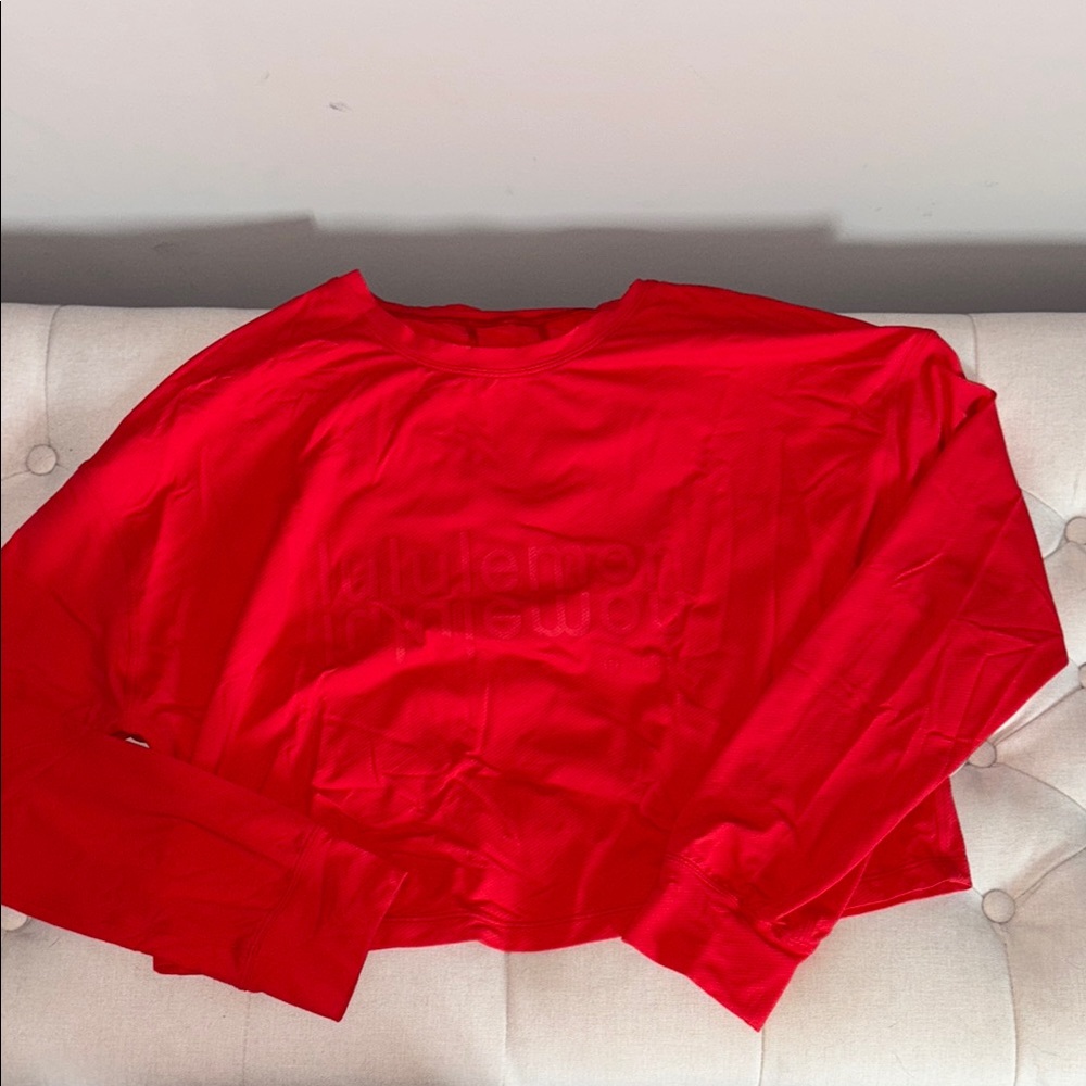 lululemon athletica Bright Red Crop Top